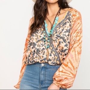 Free People Cruisin’ Together printed top . size L